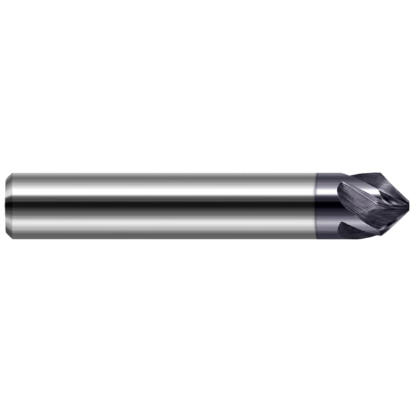 Chamfer Cutter - Flat End - Helical Flutes, 0.1250"